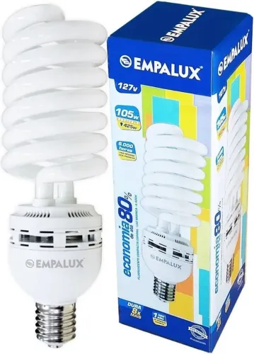 Lâmpada Fluorescente Espiral 105w 127v E40 Branco Frio 127v Branco Frio