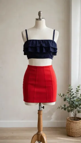 Cropped e short saia