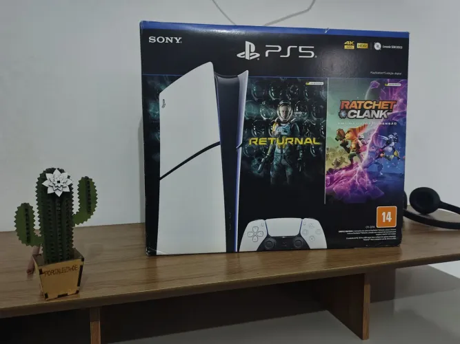 Ps5 modelo slim 1 TB Full digital com 2 jogos e acessório