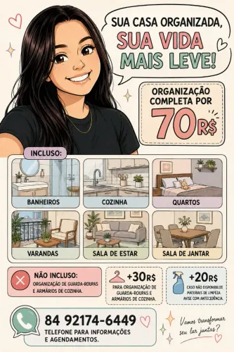 Organização/faxina/limpeza