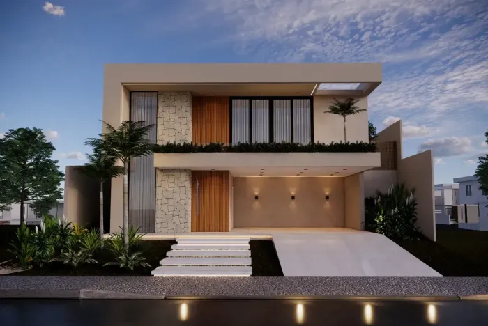 Casa com 4 quartos sendo 3 suítes 4 vagas 5 banheiros