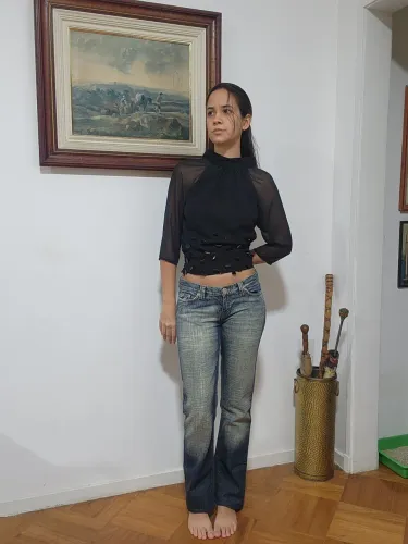 Calça jeans cintura baixa fórum 38