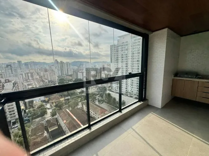 Apartamento com 1 dormitório para alugar, 50 m² por R$ 5.500,00/mês - Boqueirão - Santos/S