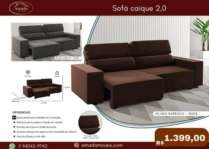 Sofá Caíque 2,0 - à pronta entrega