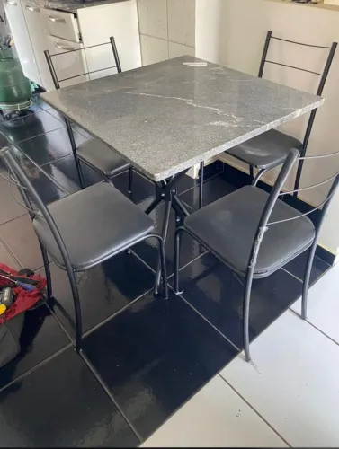 promoção Mesa de Jantar em Granito 70x 70 com Desconto Imperdível