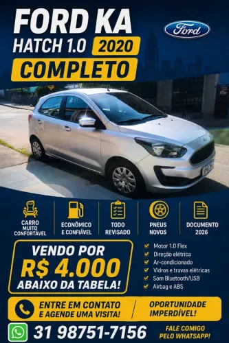 Ford KA 1.0 Se/se Plus Tivct Flex 5P 2020