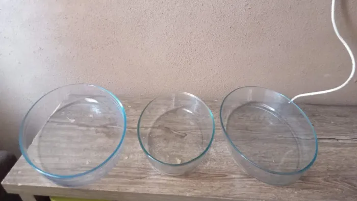 Travessas de vidro oval 