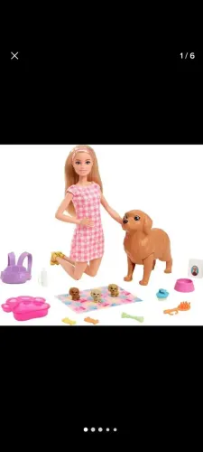 Barbie e animais de estimação. Cachorrinhos recém nascidos