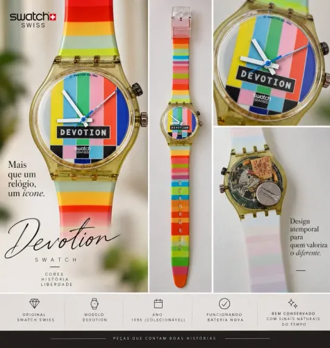 ? SWATCH DEVOTION ? 1995  Colecionador  Colorido 