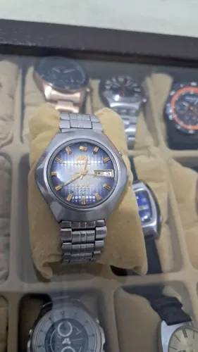 relógio orient 3 estrelas automático vintage - mostrador roxo 21 jewels