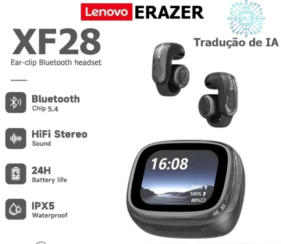 Fone Lenovo Erazer XF28 IA com tradutor