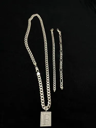 Corrente e pulseira prata 925