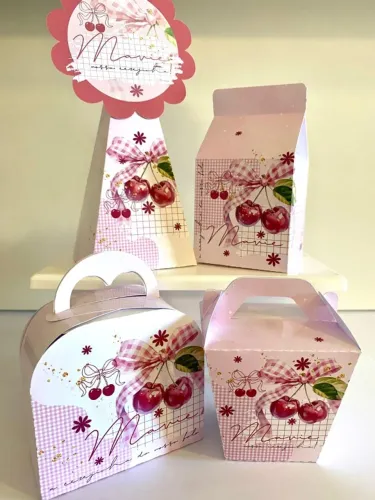 Caixas Personalizadas para Decoração - Cereja