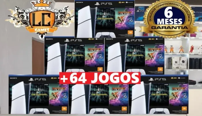 PLAYSTATION 5 SLIM DIGITAL COM 74 JOGOS e O6 MESES GARANTIA e BRINDES ( LOJA FISICA )