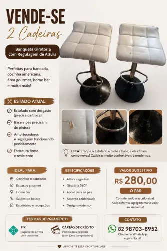 Banqueta Giratória