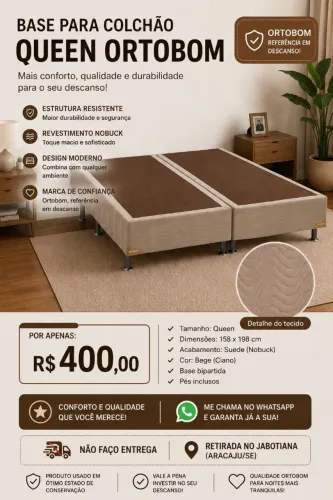 Base para colchão Queen Ortobom, em