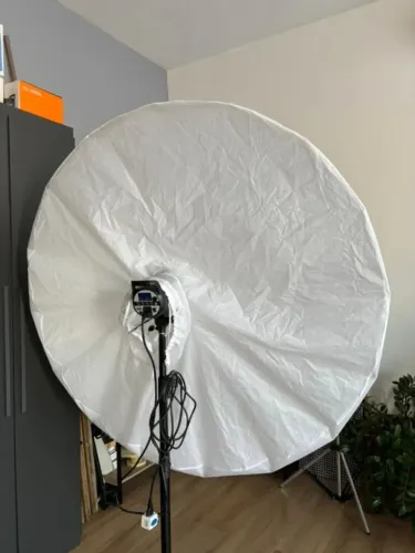 Sombrinha Softbox Greika150 Cm Com Difusor Branco