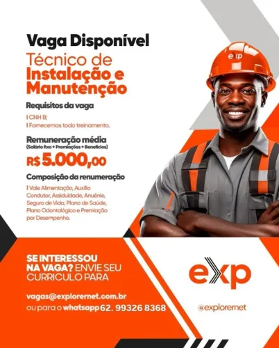TÉCNICO DE INSTALAÇÃO E MANUTENÇÃO - ANÁPOLIS- GO