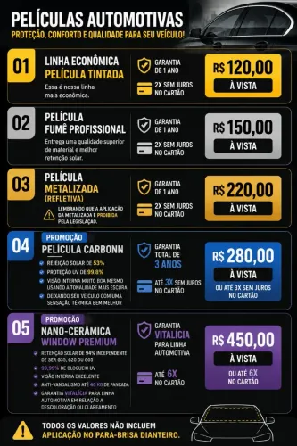 PROMOÇÃO INSULFILME/ FUMÊ/ PELÍCULA