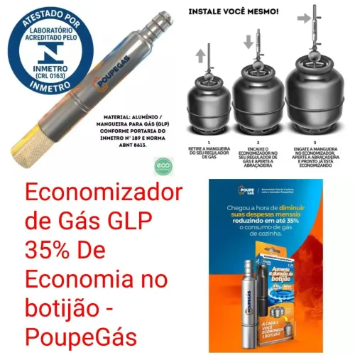 Economizador de Gás GLP 35% De Economia no botijão - PoupeGás