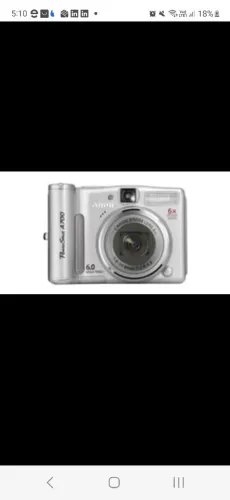 Compacta nova digital Canon PowerShot A700 PRATA Sensore tela LCD