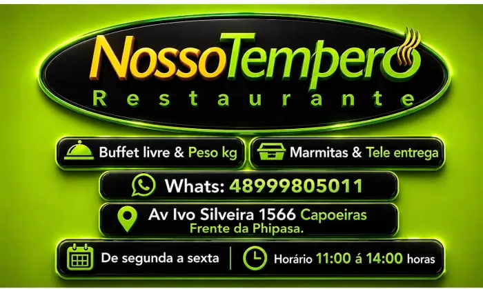  Restaurante Nosso Tempero contrata !!!!