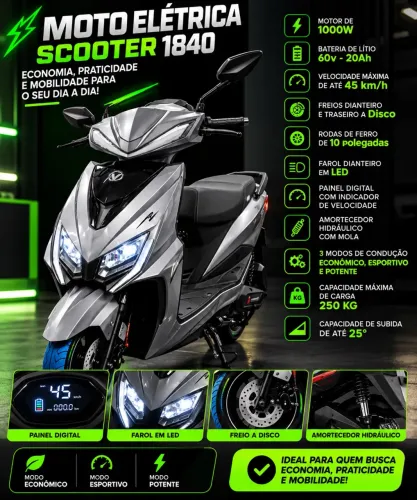 Scooter Eletrica Smart wheel 1000w 2024