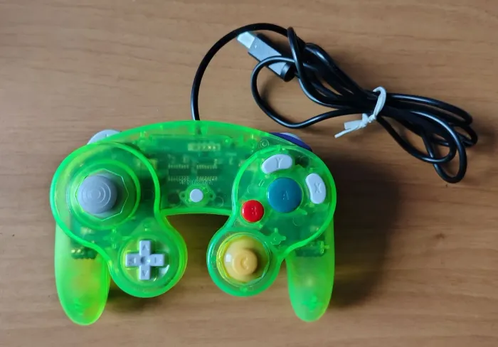 controle game cube verde