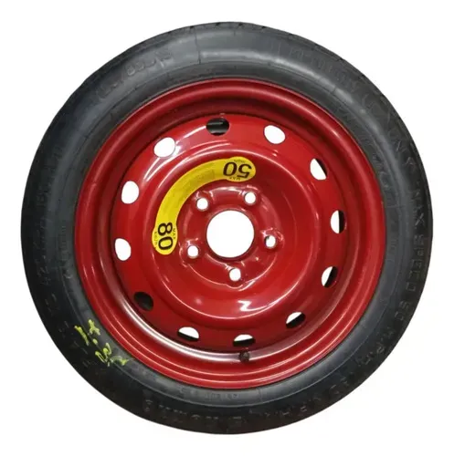 Roda Pneu Estepe Fino 0km I30 2014 2015 125 80 15 Vermelho