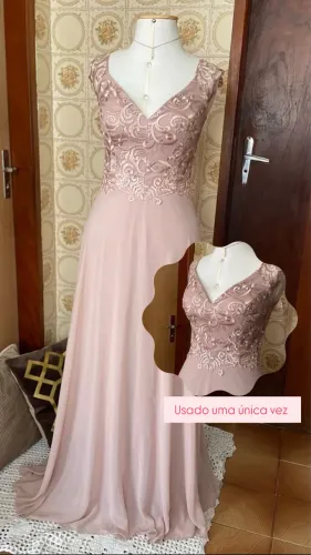 Vestido de festa, usado uma vez