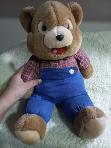 Urso de Pelúcia Vintage Anos 90 Martel - Com Roupinha Original