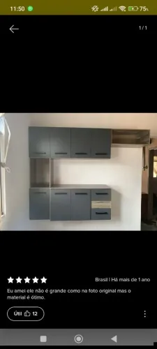 Armário de cozinha de parede semi novo