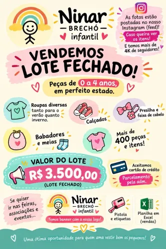 Vendo lote de roupas infantil
