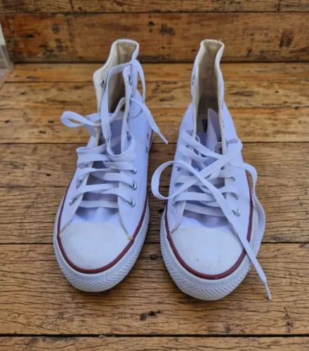 Tênis all star cano alto branco