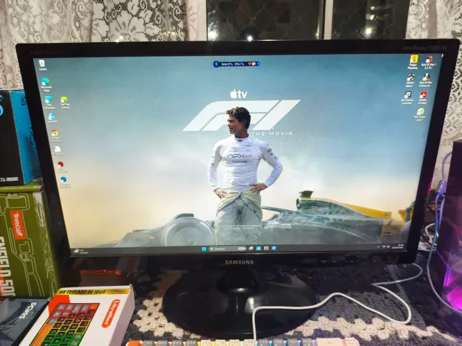 Tv monitor Samsung 24 led Full HD USB HDMI VGA controle remoto completa