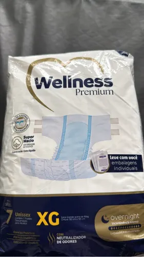 Fralda Geriátrica Wellness XG - 20 pacotes valor de venda por unidade.
