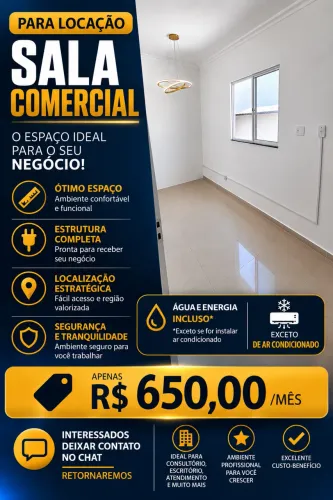 Alugo sala comercial centro Cidade ocidental incluso agua energia*