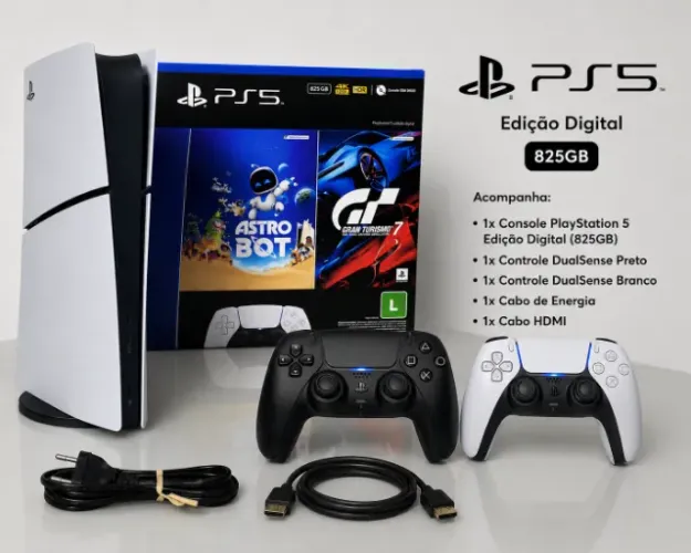 ?VENDO PS5 SLIM NOVO + 2 CONTROLES ORIGINAIS!