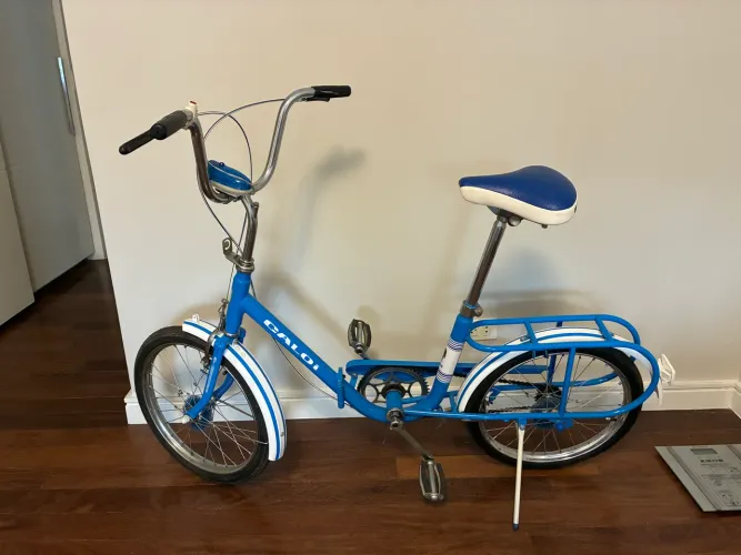 Bicicleta Caloi Berlinetta azul 1970
