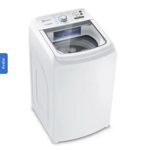 Lavadora de Roupas Electrolux Essential Care LED14, cesto inox, branco, 14 kg - 110 volts