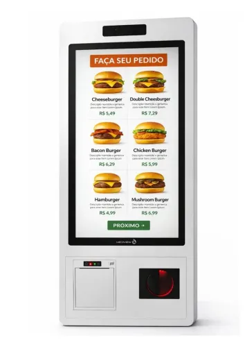 Totem Auto Atendimento 21 " Com Impressora E Leitor