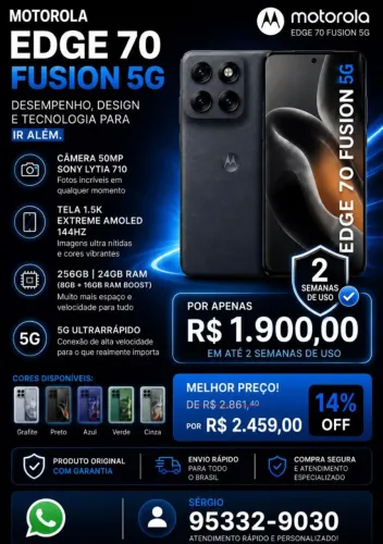 Celular Motorola Edge 70 Fusion 