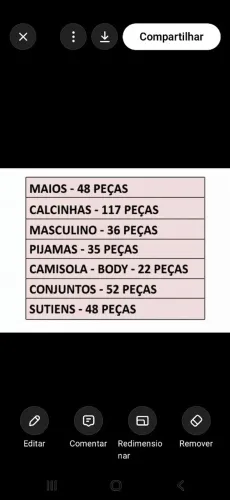 OPORTUNIDADE- Peças Lingerie Juruaia
