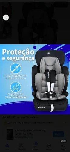 Vende-si esse Cadeirinha Atentu.