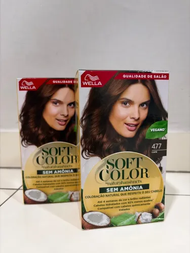 Kit 2 tonalizantes Wella Soft Color 4.77 Café