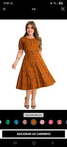 Vestido Geométrico Moda Evangélica