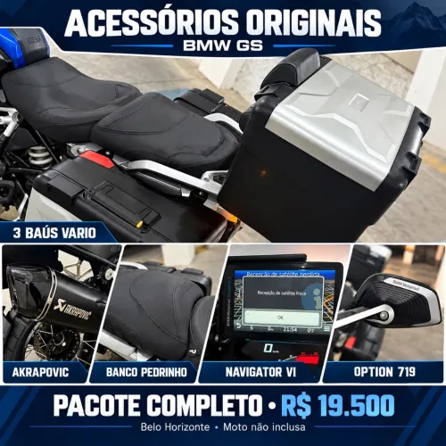Acessórios originais BMW GS ? baús, Akrapovic, Option 719, banco e GPS VI