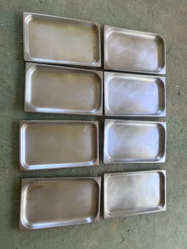 21 cubas/assadeiras GN 1/1 em inox