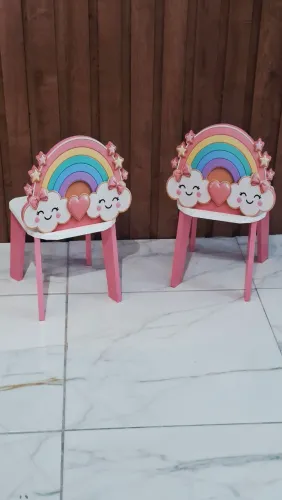Cadeira menina mdf nova 