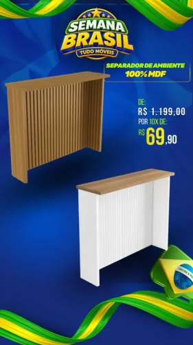 Balcão ilha 100%MDF 1.20x1.00M